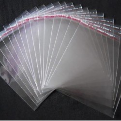 Transparent Plastic Cover or BOPP Bags with self adhasive Tape Pack of 500grm (10x14)
