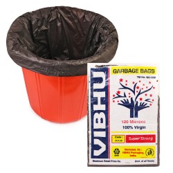 Dustbin Bags (24x30-inches, Black) large pack of 50