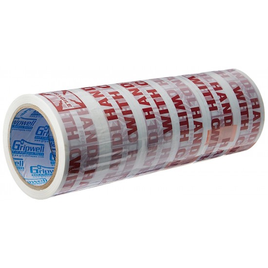 Handle with Care Fragile Tape Printed 65 Meter - Handle with Care, (Pack of 6) 
