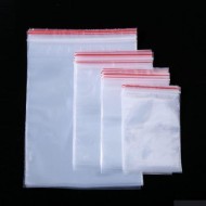 Zip Lock Pouch Bags (5 inch x 7 inch, 100 Pieces, Transparent)