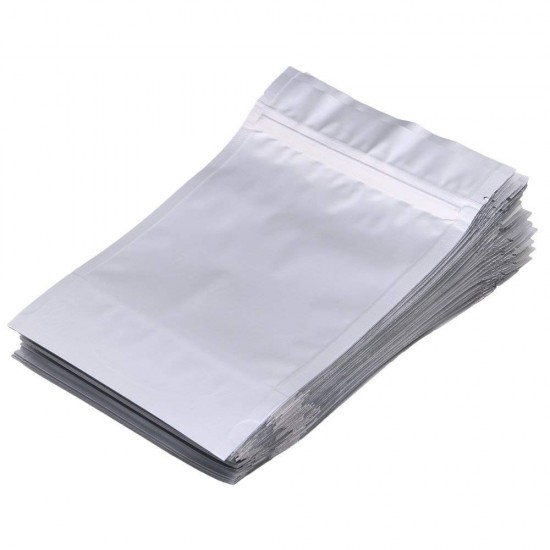 Transparent front/silver back Food graded Standup pouch with zipper (pack of 1kg) 