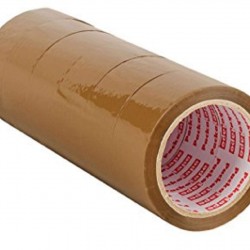 Cello Brown Tape 2 inch/48mm Width x 65 Meter Length - Pack of 6