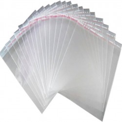 Transparent Plastic Cover or BOPP Bags with self adhasive Tape Pack of 500grm (4x5)
